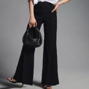 Size 8 The Naomi Wide-Leg Flare Pants by Maeve (Black)